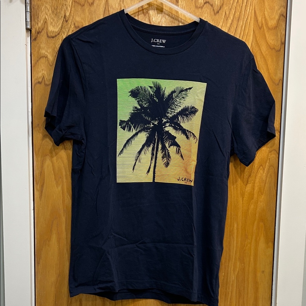 J.Crew Navy Palm Tree Graphic T-Shirt | Size Small